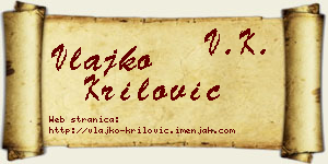 Vlajko Krilović vizit kartica